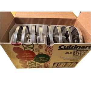 Cuisinart Complete DLC-8/DLC-10 for Food Processor DLC-870 8 Disc Set Good Cond.